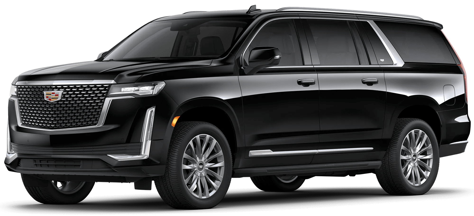 A black Cadillac Escalade SUV
